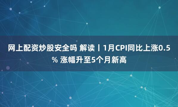 网上配资炒股安全吗 解读丨1月CPI同比上涨0.5% 涨幅升至5个月新高