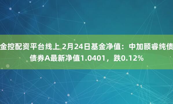 金控配资平台线上 2月24日基金净值：中加颐睿纯债债券A最新净值1.0401，跌0.12%